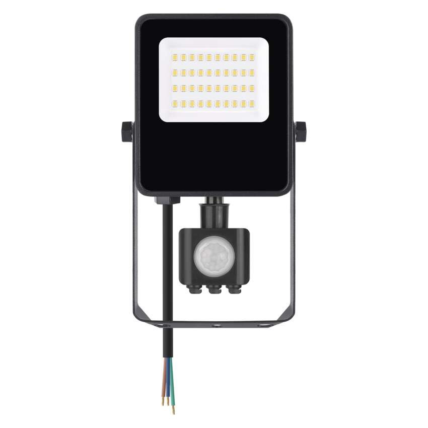 LED reflektor VISIO s pohybovým čidlem, 20 W, černý, neutrální bílá