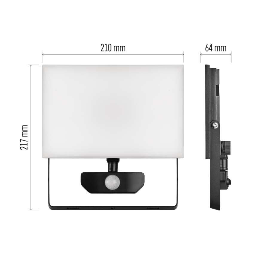 LED reflektor TAMBO se senzorem pohybu, 50 W, 5000 lm, černý
