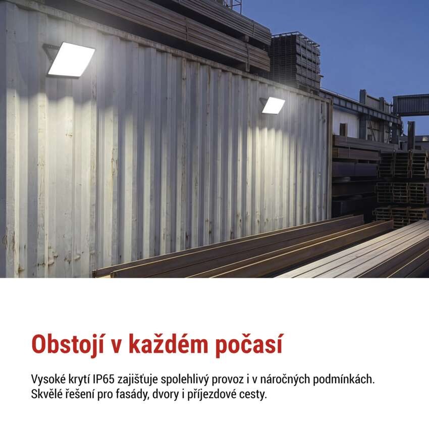 LED reflektor TAMBO EVO, 100 W, 10 000 lm, IP65, černý