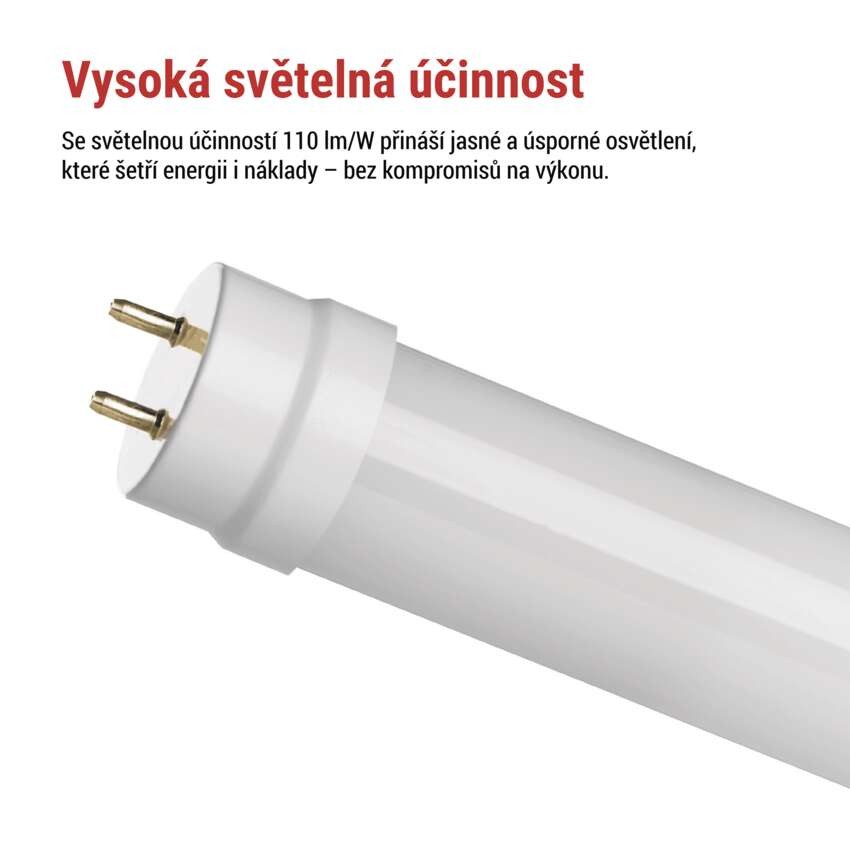 LED zářivka T8 9 W 60 cm studená bílá 25 ks