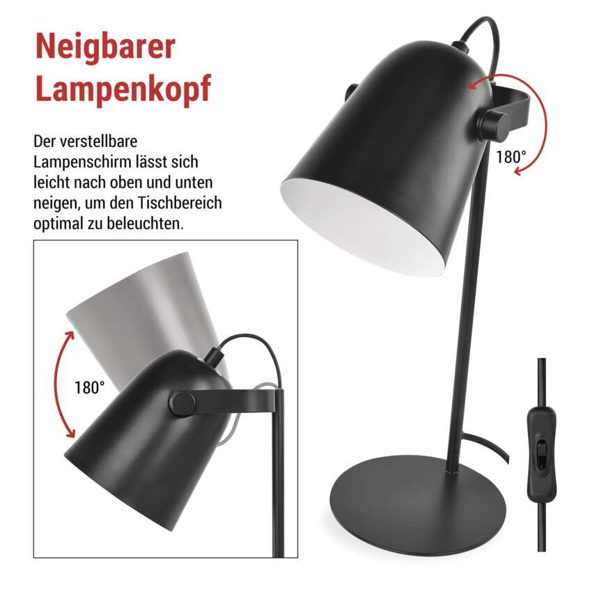 Schreibtischlampe NINA, schwarz