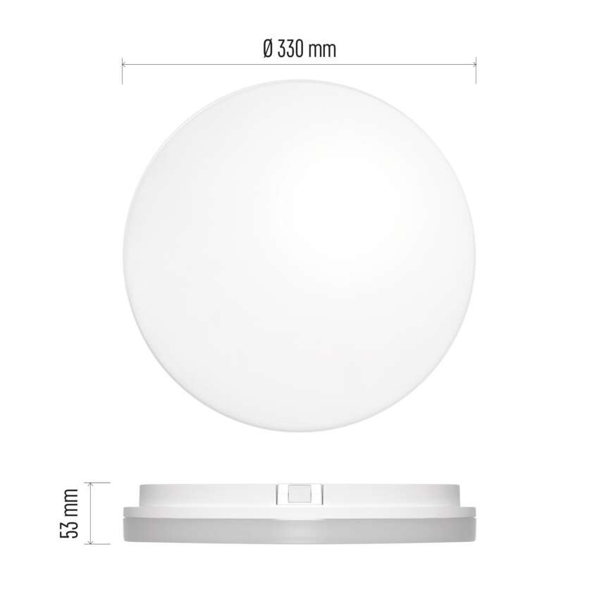 LED svetilo nadometno TORI, okroglo, 24W, IP54, toplo bela