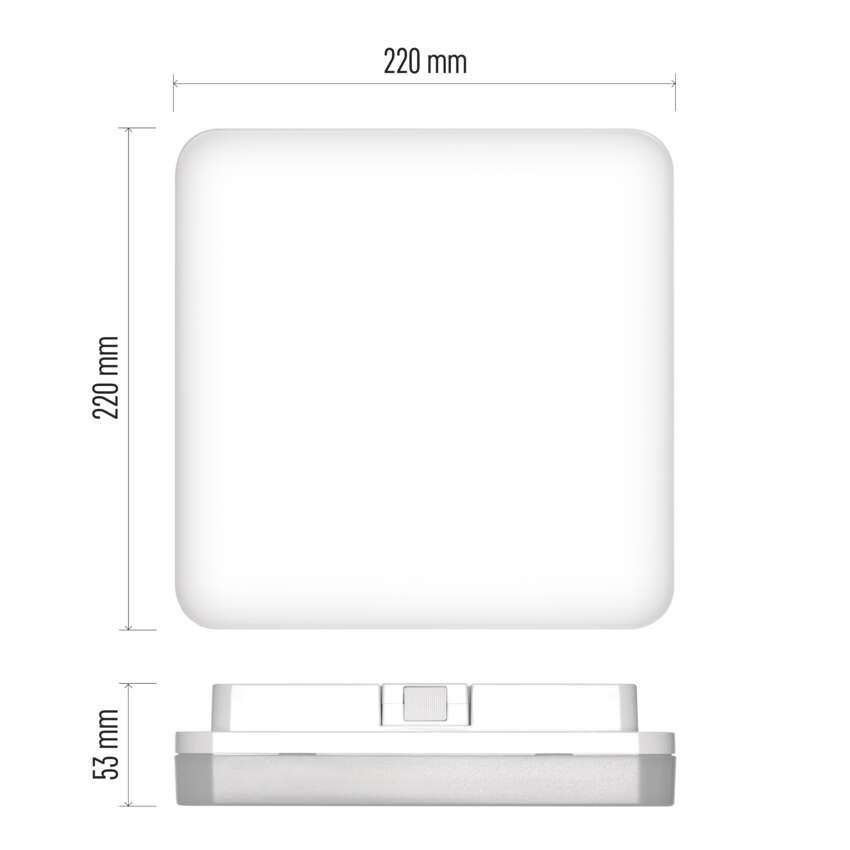 LED šviestuvas TORI 22 x 22 cm, 15 W, neutraliai baltas, IP54