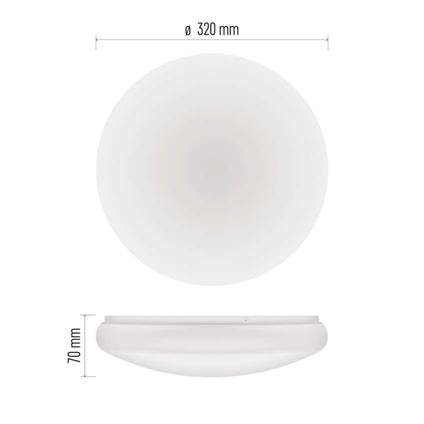 LED přisazené svítidlo TIVI, B CLASS, kruhové bílé 8,6W, IP44, teplá bílá