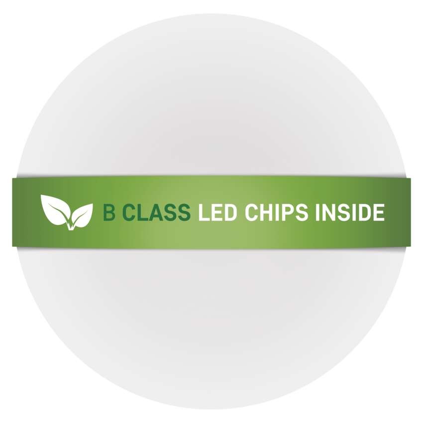 LED přisazené svítidlo TIVI, B CLASS, kruhové bílé 8,6W, IP44, teplá bílá