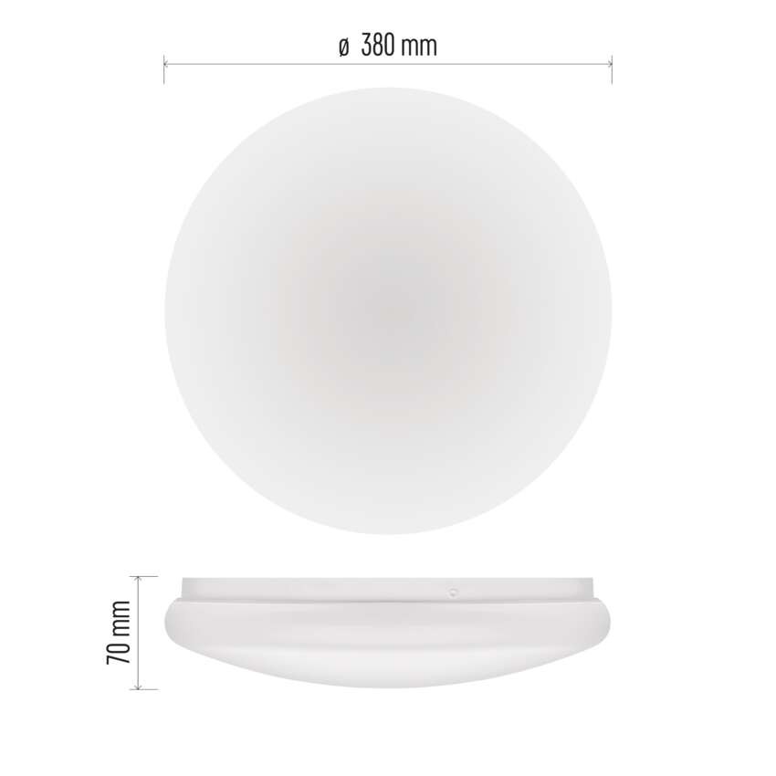 LED stropné svietidlo TIVI, A CLASS, okrúhle biele 12,5W, IP44, Neutrálna biela