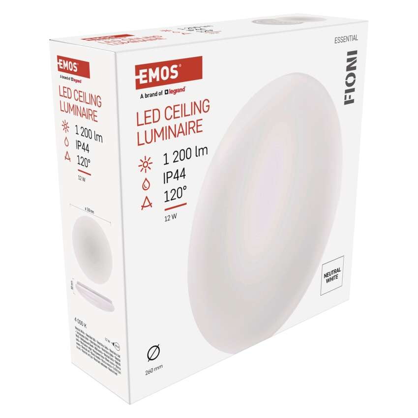 LED Deckenleuchte FIONI, rund, weiss 12W neutralweiss, IP44