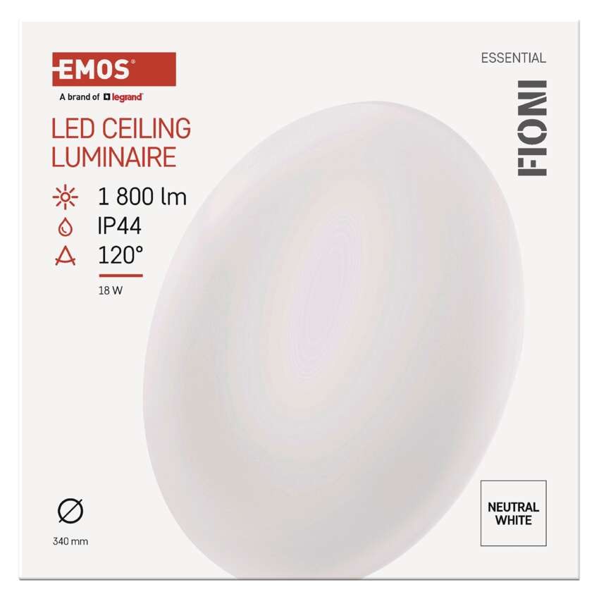LED Deckenleuchte FIONI, rund, weiss 18W neutralweiss, IP44