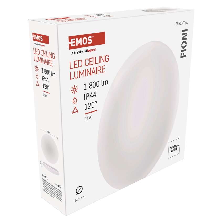 LED Deckenleuchte FIONI, rund, weiss 18W neutralweiss, IP44
