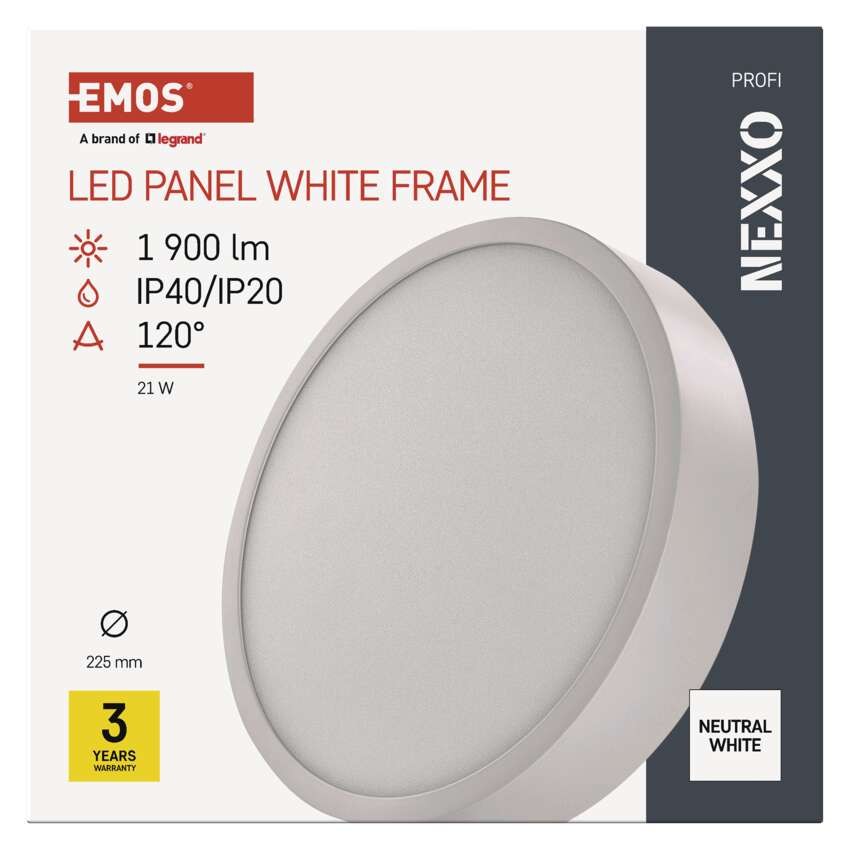 LED-Anbauleuchte NEXXO, rund, weiß, 21W, neutralweiß
