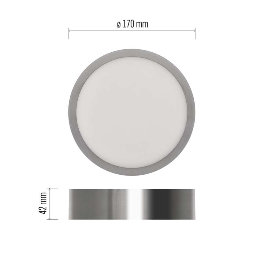 LED-Anbauleuchte NEXXO, rund, silber, 12,5W, mit Change CCT