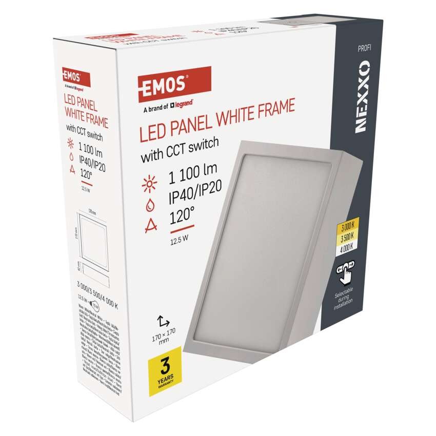 LED-Anbauleuchte NEXXO, quadratisch, weiß, 12,5W, mit Änderung CCT