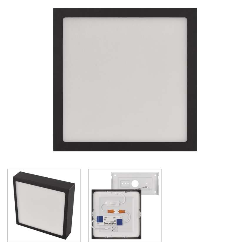 LED svítidlo NEXXO černé, 17 x 17 cm, 12,5 W, teplá/neutrální bílá