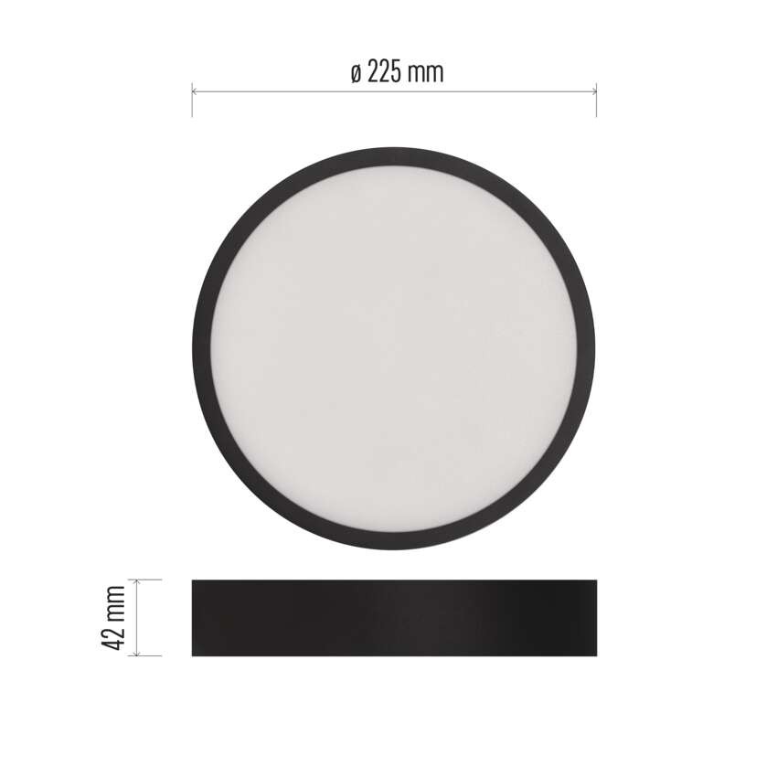 LED-Anbauleuchte NEXXO, rund, schwarz, 21W, mit Change CCT