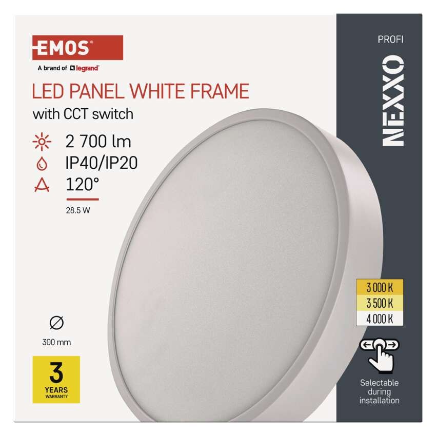 LED svítidlo NEXXO bílé, 30 cm, 28,5 W, teplá/neutrální bílá