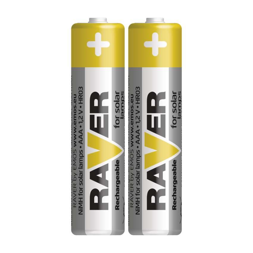 Nabíjecí baterie do solárních lamp RAVER SOLAR AAA (HR03) 400 mAh, 2 ks