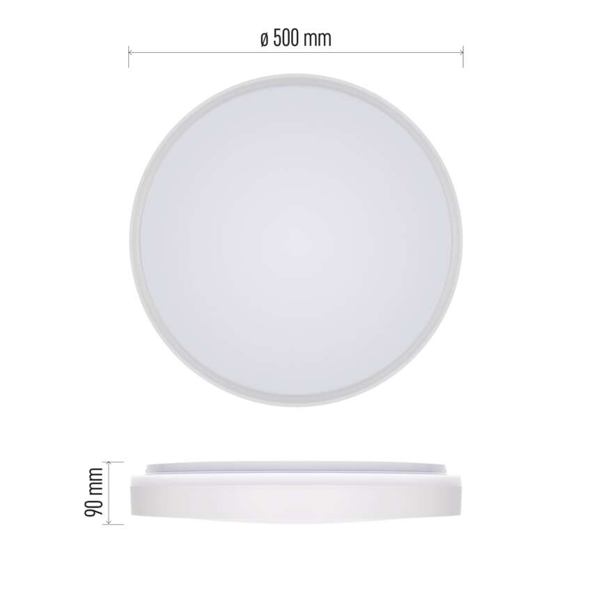 LED lámpatest LIVI 50 cm, 45 W, hideg-meleg fehér, távirányítóval szabályozható, dimmelhet