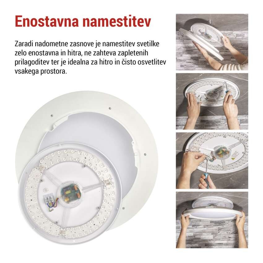 LED stropno svetilo REMI, okroglo, 45W, zatemnilno, nastavljiva CCT