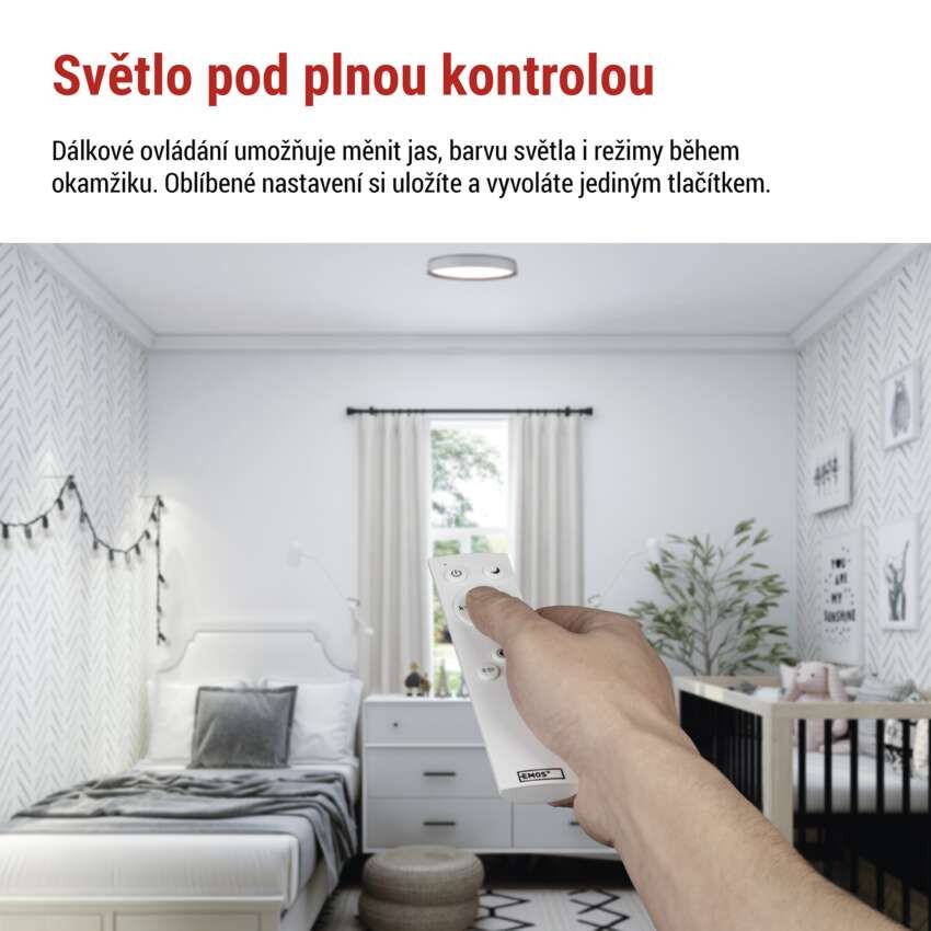 LED přisazené svítidlo ILVI, kruhové 30W, stmív. se změnou CCT, bílá+dřevo