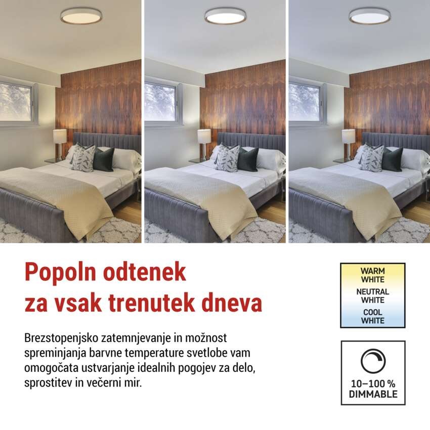 LED-svetilo ILVI za vgradnjo, okroglo, 45 W, z možnostjo zatemnitve in spreminjanja barvn