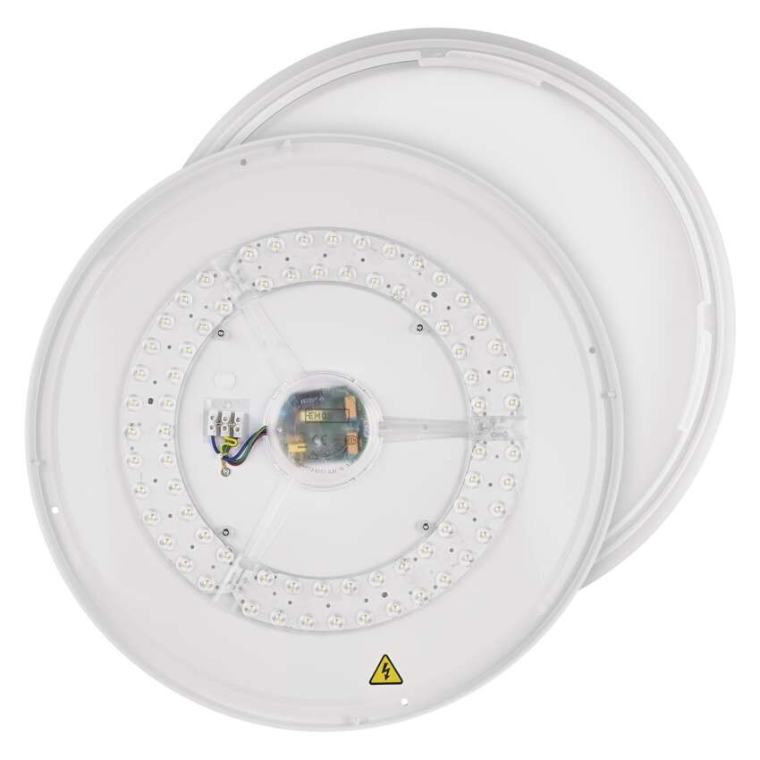 LED přisazené svítidlo ILVI, kruhové 45W, stmívání+CCT, černá+dřevo