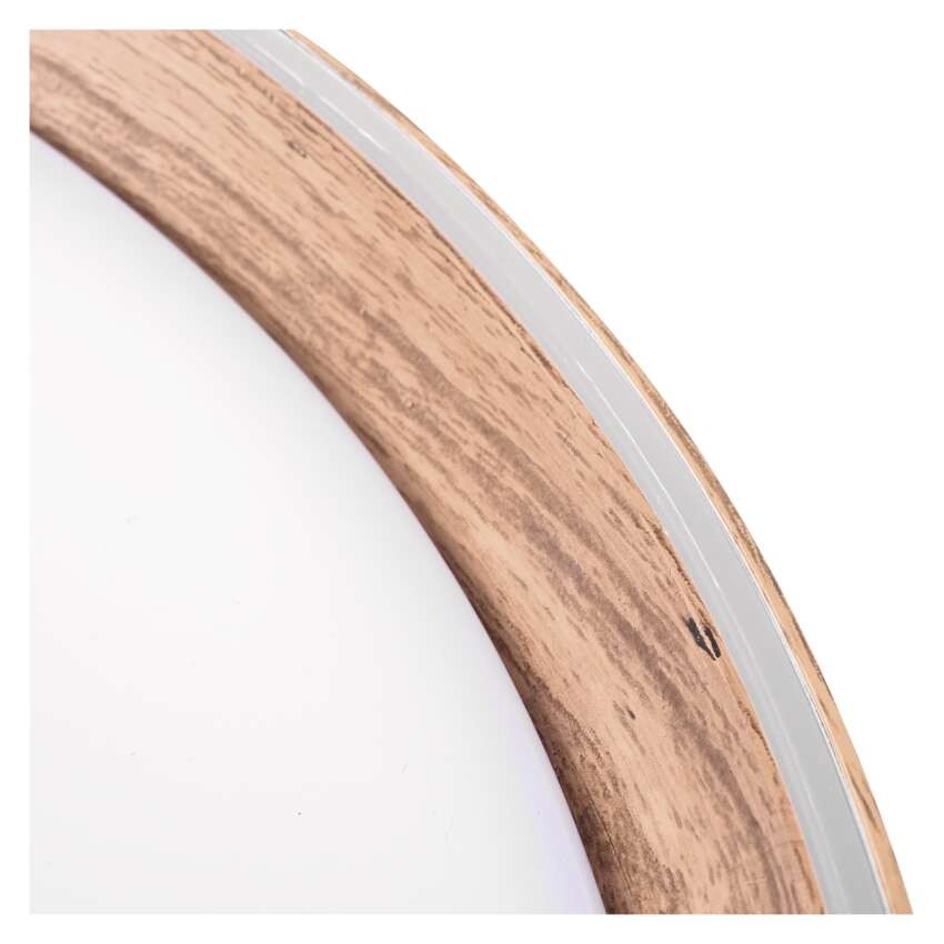 LED přisazené svítidlo ILVI, kruhové 30W, stmívání+CCT, dřevo