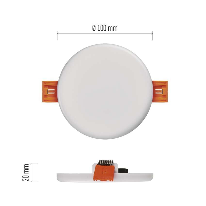 LED Panel 100mm, rund, Einbauleuchte weiss, 7,5W neut. w. IP65