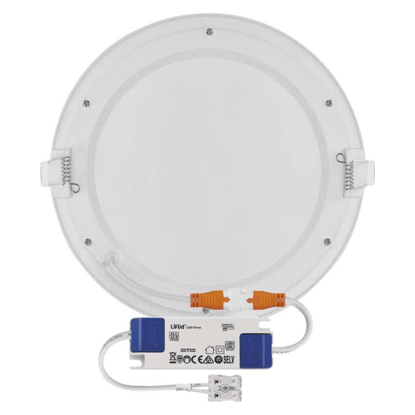 LED recessed luminaire NEXXO, round, white,  18W, warm white