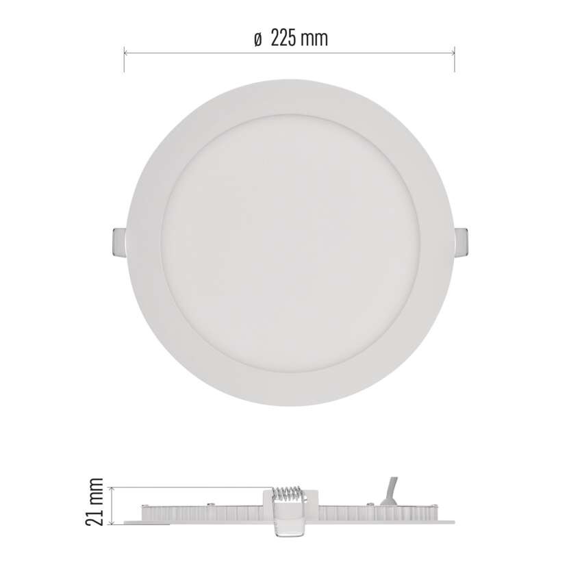 LED-Einbauleuchte NEXXO, rund, weiß, 18W, neutralweiß