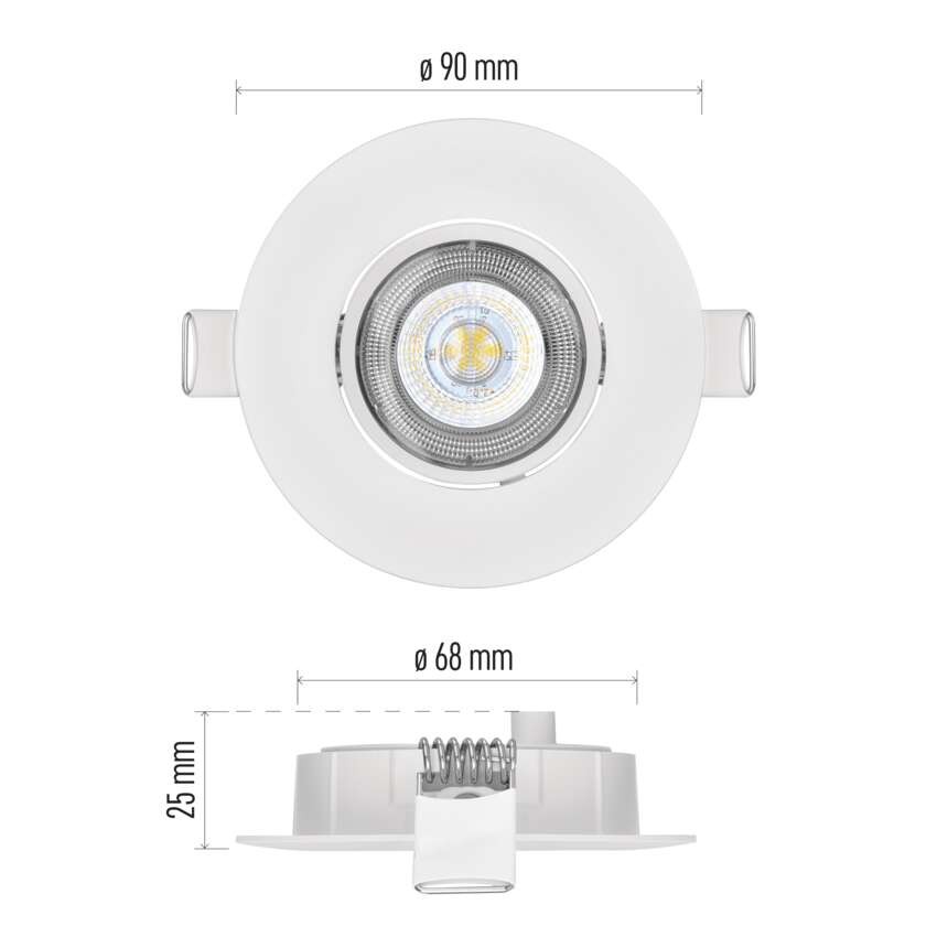LED Deckenspot SIMMI weiss, rund, 5W neutralweiss