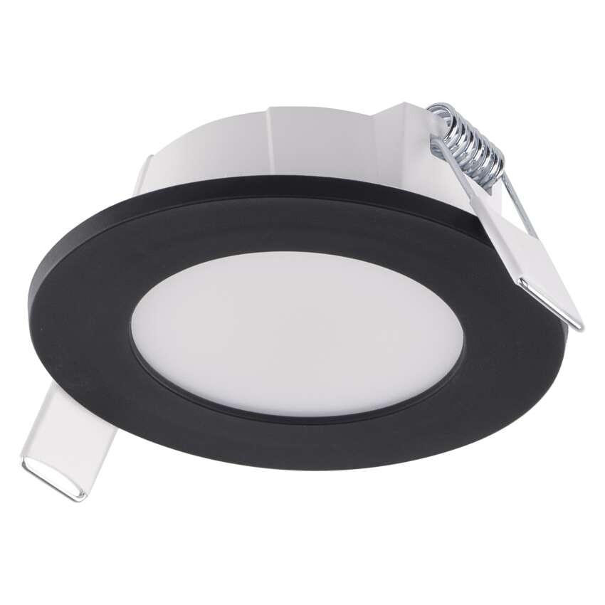 LED reflektor LORI črne barve, okrogel, 4,5W CCT