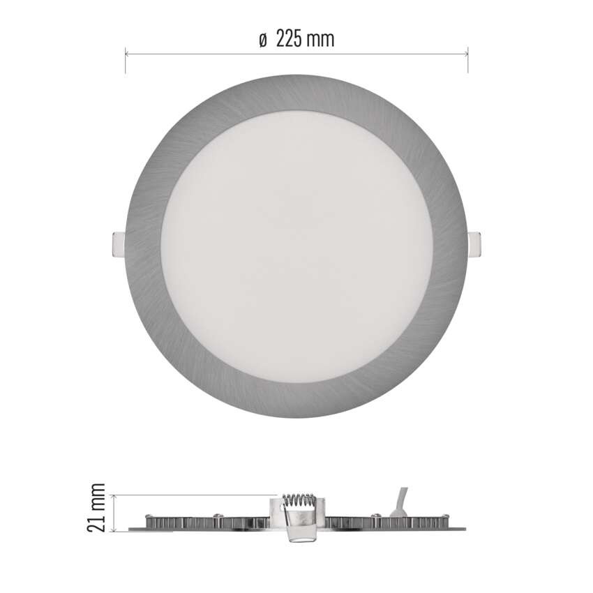 LED-valgusti NEXXO hõbedane, 22,5 cm, 18 W, soe/neutraalne valge
