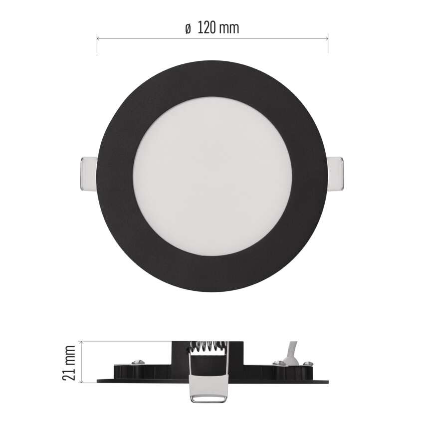 LED podhledové svítidlo NEXXO černé, 12 cm, 7 W, teplá/neutrální bílá