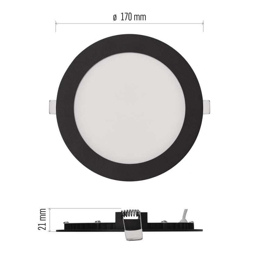 LED-Einbauleuchte NEXXO, rund, schwarz, 12,5W, mit Change CCT