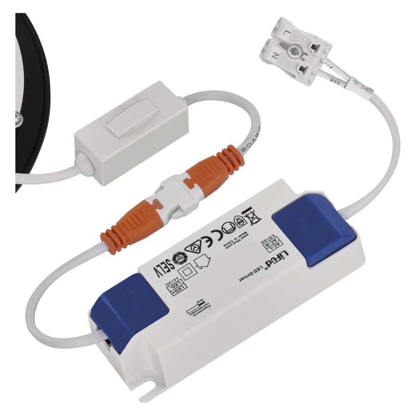 LED-Einbauleuchte NEXXO, rund, schwarz, 12,5W, mit Change CCT