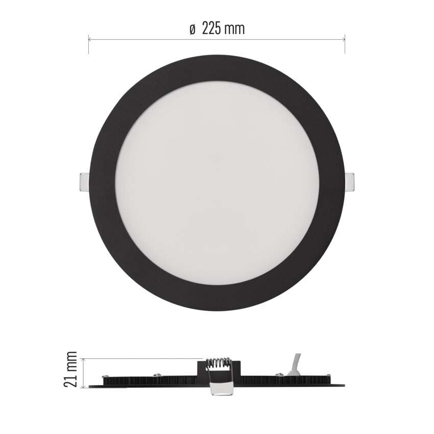 LED podhledové svítidlo NEXXO černé, 22,5 cm, 18 W, teplá/neutrální bílá