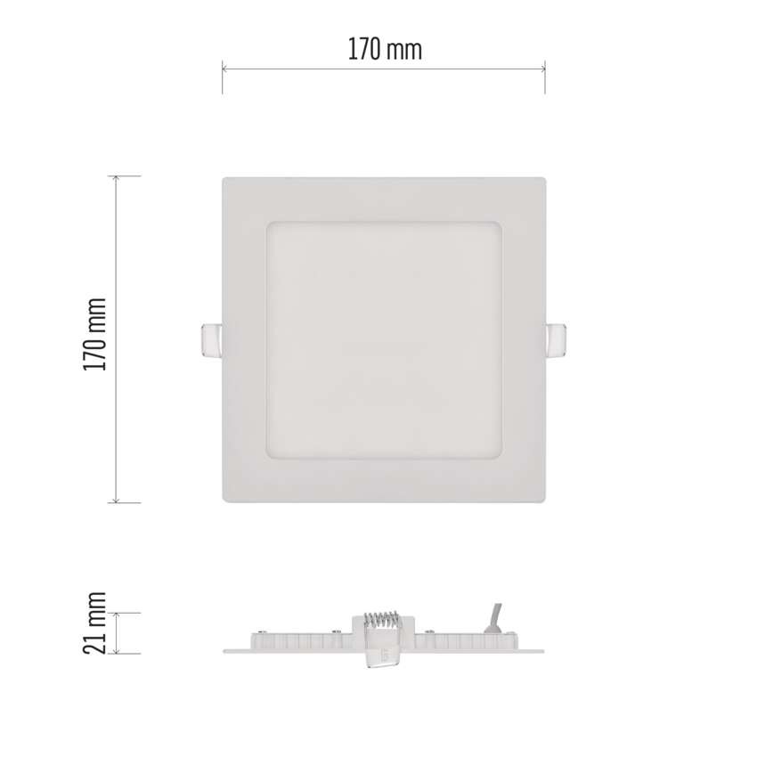 LED podhledové svítidlo NEXXO bílé, 17 x 17 cm, 12,5 W, teplá bílá