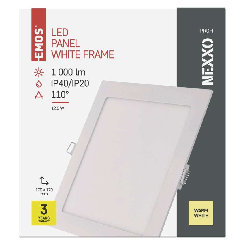 LED podhledové svítidlo NEXXO bílé, 17 x 17 cm, 12,5 W, teplá bílá