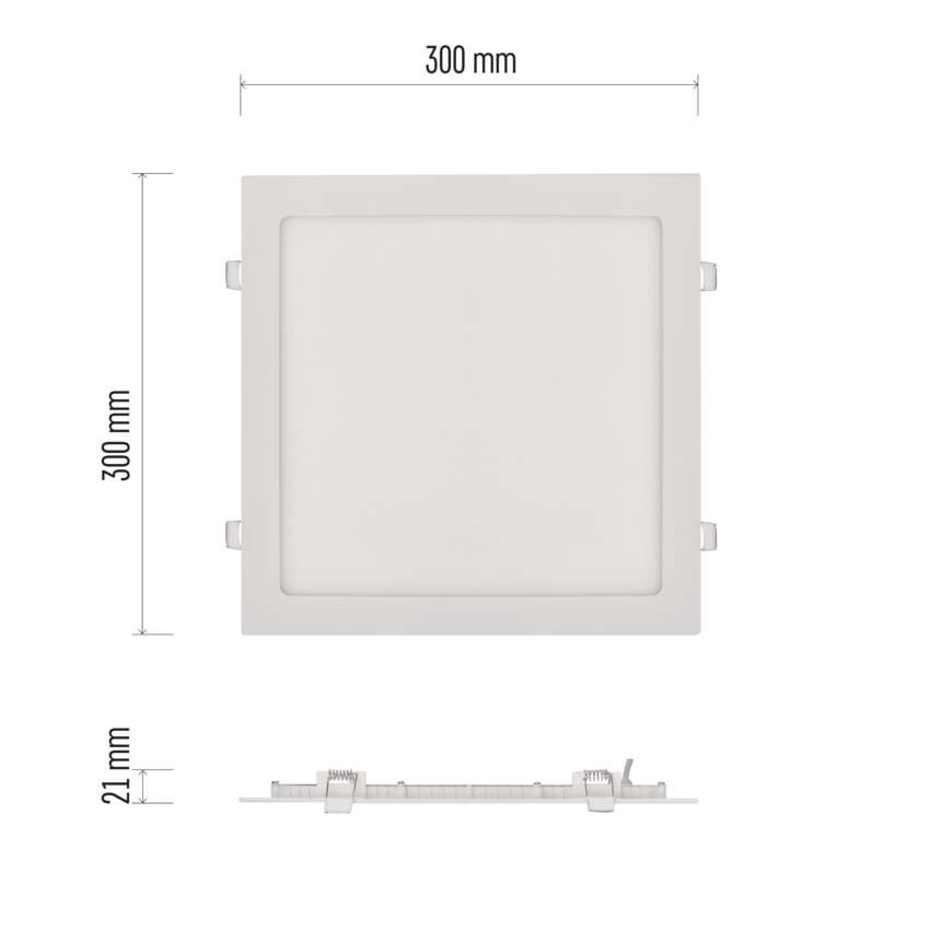 LED-Einbauleuchte NEXXO, quadratisch, weiß, 25W, warmweiß