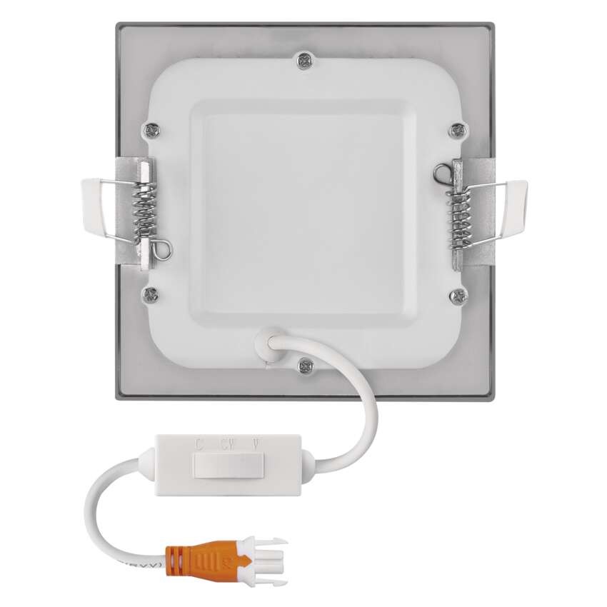 LED šviestuvas NEXXO sidabrinis, 12 x 12 cm, 7 W, šiltai / neutraliai baltas