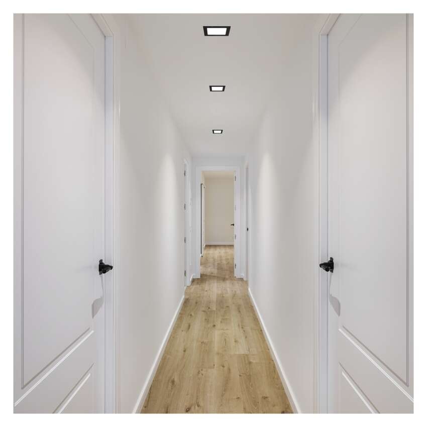 LED-Einbauleuchte NEXXO, quadratisch, silber, 7W, mit Change CCT