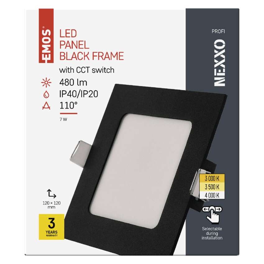 LED-Einbauleuchte NEXXO, quadratisch, silber, 7W, mit Change CCT