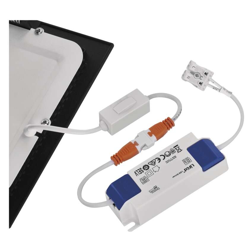 LED-Einbauleuchte NEXXO, quadratisch, silber, 7W, mit Change CCT
