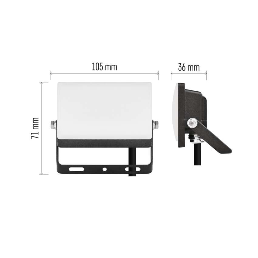 LED prožektorius TAMBO EVO, 10 W, 1000 lm, IP65, juodas