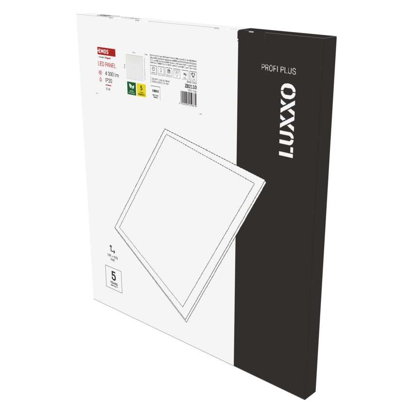 LED panel LUXXO 60 x 60 cm / 32 mm, 22 W, 4 000 lm, vgradni, nevtralno bela, IP21