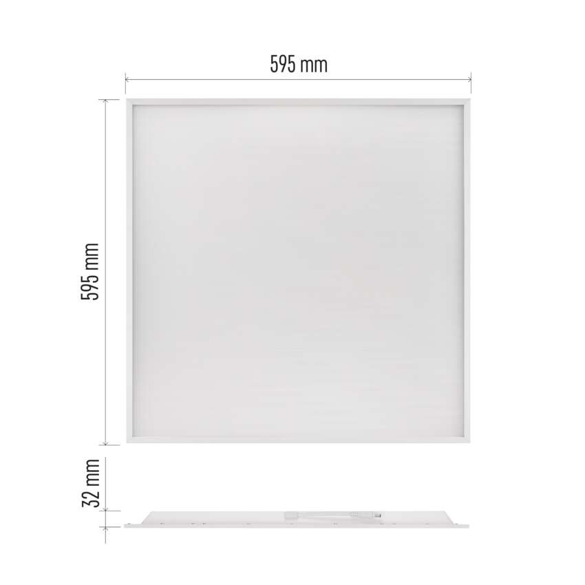 LED panel LUXXO 60 x 60 cm / 32 mm, 22 W, 3 800 lm, vgradni, nevtralno bela, UGR<19, IP21