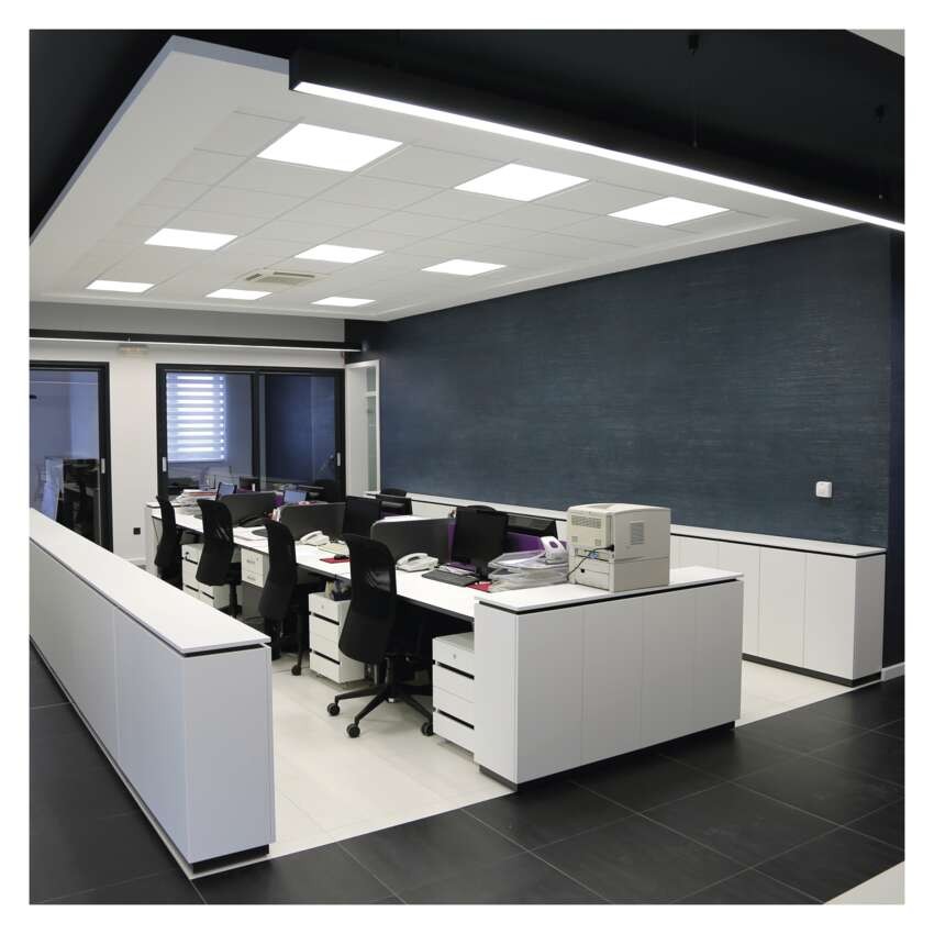 LED panel LEXXO 60 x 60 cm / 25 mm, 30 W, 4 200 lm, vgradni, nevtralno bela, IP44 / IP21