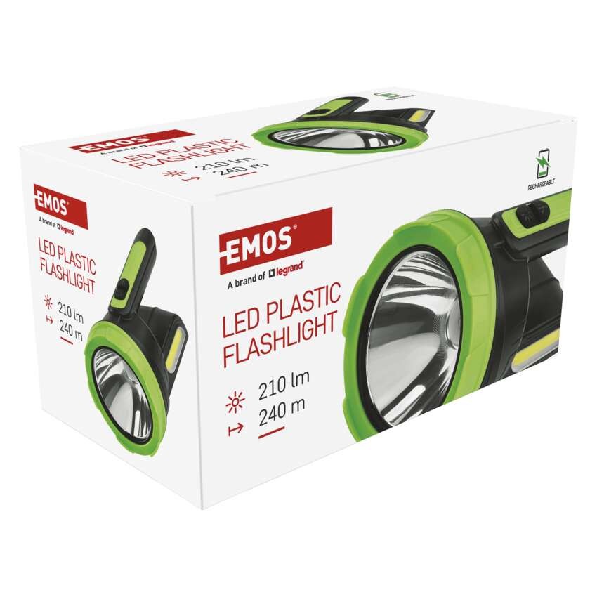LED nabíjecí svítilna, 210 lm, 1 800 mAh