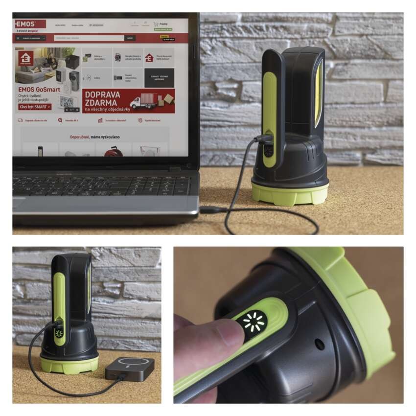 LED nabíjecí svítilna, 210 lm, 1 800 mAh
