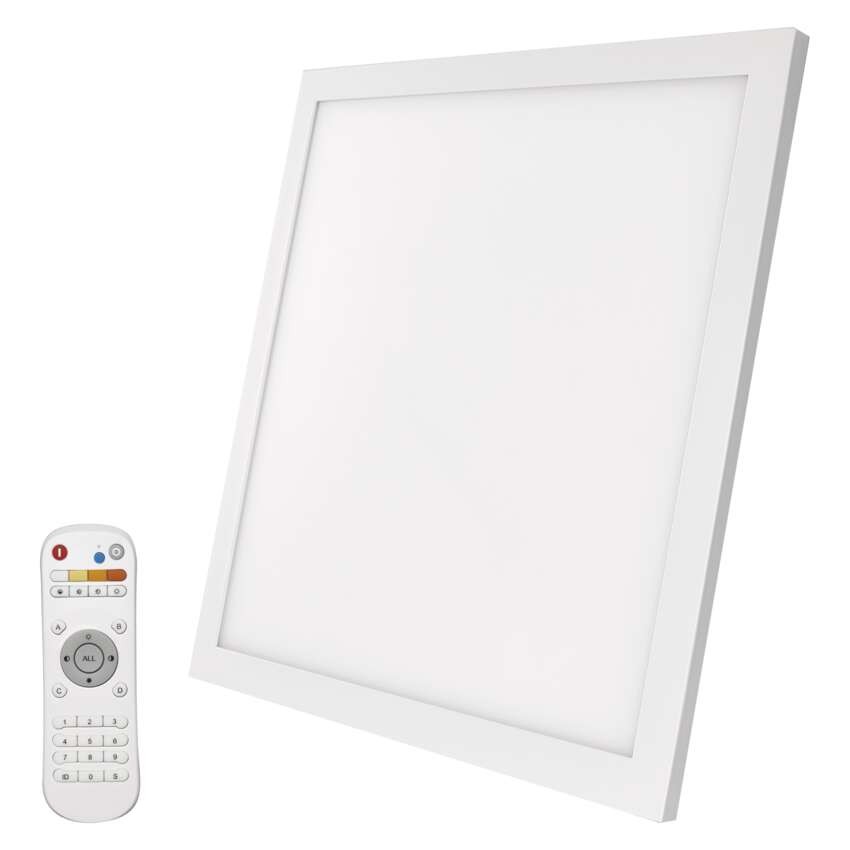 LED šviestuvas RIVI 60 x 60 cm, 40 W, šiltai–šaltai baltas, su nuotolinio valdymo pulteliu